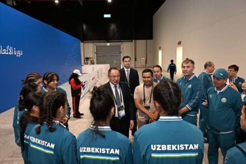 Sport vaziri Adkham Ikramov Bahrayn-2025 III Osiyo yoshlar o‘yinlarida ishtirok etayotgan sportchilarimiz bilan uchrashdi