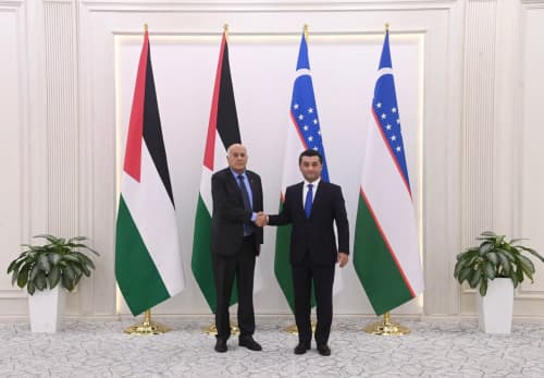 Meeting with the Secretary General of the Fatah Central Committee Jibril Mahmoud Muhammad Rajoub