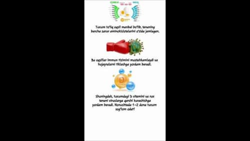 Mavsumiy viruslardan himoyalanish hamda immunitetni mustahkamlash uchun tabiiy vositalardan foydalanish muhim