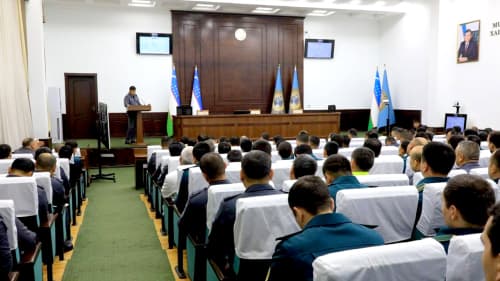 Final qualification exam was held for Jizzakh Regional Internal Affairs Department leadership