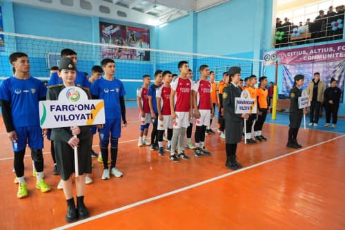 Yoshlar sport ruhi va doʻstlik muhitida: Fargʻonada voleybol boʻyicha Vazir Kubogi saralash bosqichi start oldi