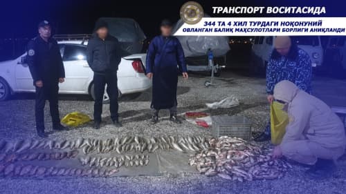 Задержаны браконьеры, причинившие природе ущерб в размере 387 млн сумов в результате незаконного лова рыбы 