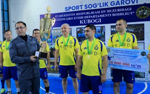 Jazoni ijro etish departamentining xizmatlari oʻrtasida Vatan himoyachilari kuni munosabati bilan minifutbol boʻyicha “Departament kubogi” musobaqasi oʻtkazildi