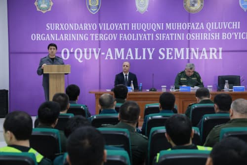 Surxondaryoda tergov sifatini yangi bosqichga olib chiqishga qaratilgan oʻquv-amaliy seminar oʻtkazildi