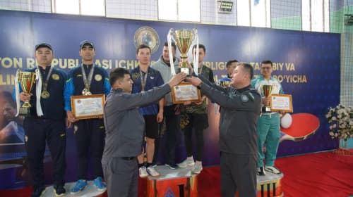 Surxondaryoda oʻtkazilgan stol tennisi boʻyicha “Ichki ishlar vaziri kubogi” musobaqasi gʻoliblari aniqlanib, munosib taqdirlandi
