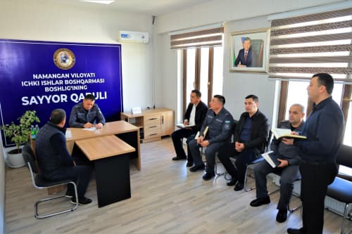 Namangan viloyati IIB rahbariyatining Davlatobod tumani fuqarolari uchun sayyor qabul oʻtkazildi