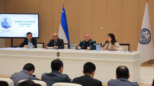 Жиззахда “Генерал ва ёшлар” учрашуви: талабалар билан очиқ мулоқот ўтказилди