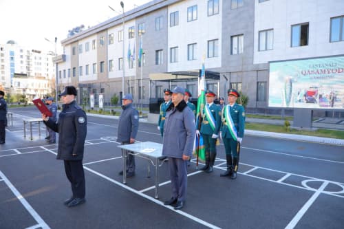 Состоялась торжественная церемония принятия присяги слушателями Ташкентского регионального учебного центра Министерства внутренних дел