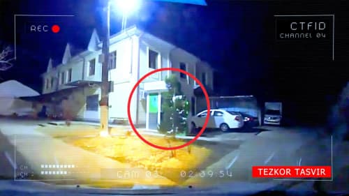 A suspect who attempted to rob an ATM was detained at the scene in Nurafshan