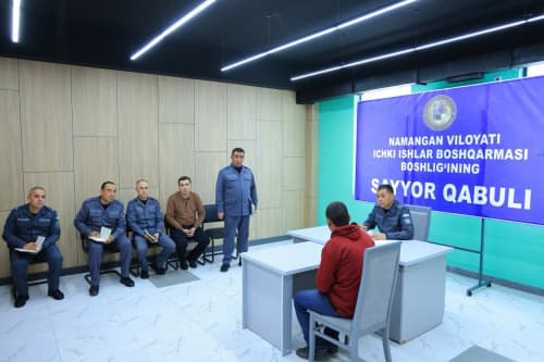 The head of the DIA of Namangan region hosted a mobile reception for citizens in Chortok district