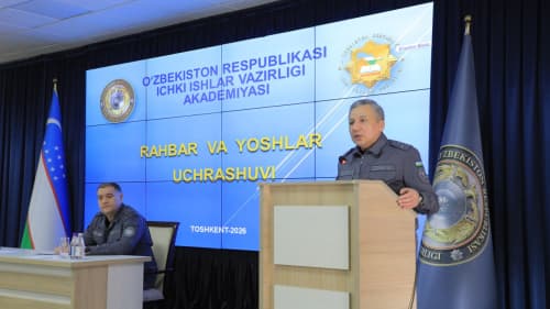 ИИВ Академияси раҳбарияти иштирокида ёшлар билан очиқ мулоқот ўтказилди