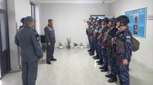 Ichki ishlar vaziri general-leytenant Aziz Tashpulatov tomonidan IIV Qorovul qoʻshinlari tasarrufidagi harbiy qismda shaxsiy tarkibning jangovar shayligi va xizmat faoliyatining samaradorligi oʻrganildi