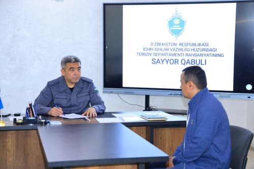 Ichki ishlar vazirligi huzuridagi Tergov departamenti rahbariyatining sayyor qabuli oʻtkazildi