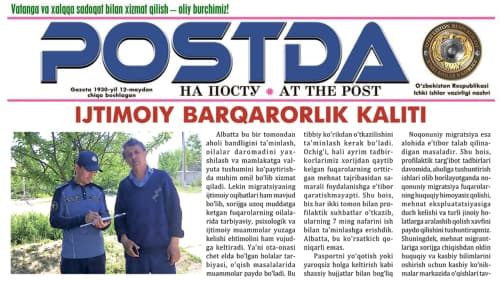 Xizmatlarda. Ijtimoiy barqarorlik kaliti