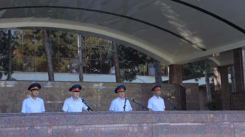 На плацу Академии Министерства внутренних дел состоялось торжественное мероприятие, посвященное началу нового учебного года