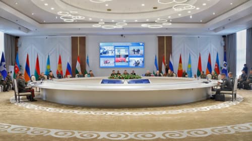 A meeting of the council of defence ministers of the CIS member states held in Cholpon-Ata