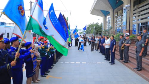“Yosh qutqaruvchi” musobaqasining respublika bosqichi ishtirokchilari Samarqand shahrida tantanali kutib olindi
