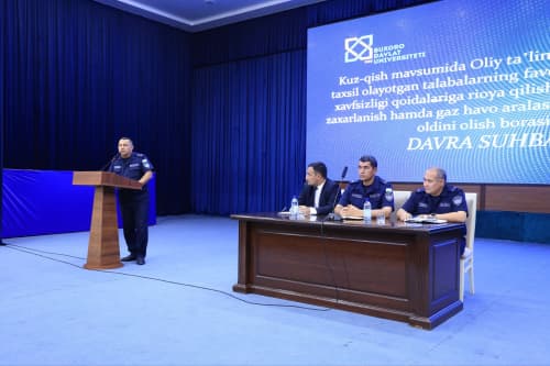 Qoraqalpog‘iston Respublikasi FVB va Buxoro viloyati FVB xodimlari tomonidan oliy ta'lim muassasalarida talaba-yoshlar bilan kuz-qish mavsumida baxtsiz hodisalarning oldini olishga qaratilgan profilaktik uchrashuvlar o‘tkazildi