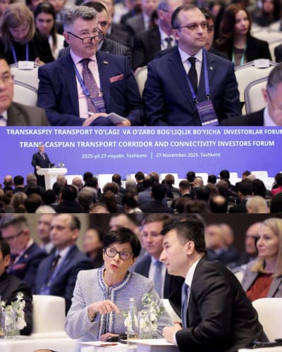 Toshkentda Transkaspiy transport yo‘lagi bo‘yicha xalqaro investitsiya forumi bo‘lib o‘tdi