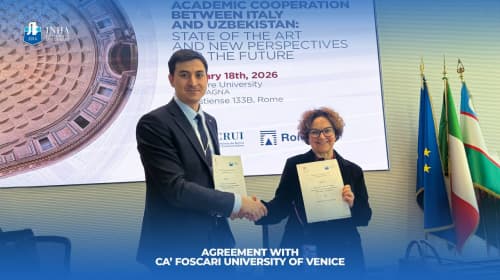 Toshkent shahridagi Inha universitetida xalqaro ta’limning yangi Italiya yo‘nalishi ishga tushirilmoqda!