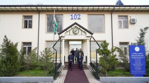 Министр юстиции ознакомился с деятельностью 2-го отдела внутренних дел Яшнабадского района