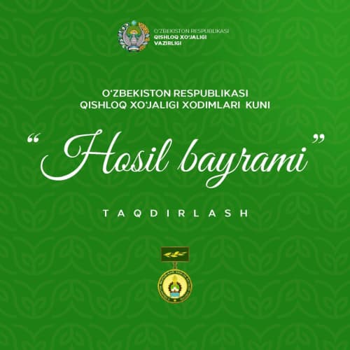 Bir guruh soha fidoyilari “O‘zbekiston Respublikasi Qishloq xo‘jaligi fidoyisi” ko‘krak nishoni bilan taqdirlandi