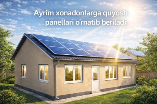 В отдельных жилых домах будут установлены солнечные панели