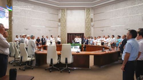 Ministry staff watched the historic match of the Uzbekistan national team together