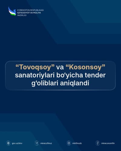 Tender Winners Announced for Tovoqsoy and Kosonsoy Sanatoriums
