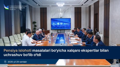 Pensiya islohoti masalalari bo‘yicha xalqaro ekspertlar bilan uchrashuv bo‘lib o‘tdi
