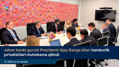 Jahon banki guruhi Prezidenti Ajay Banga bilan hamkorlik yo‘nalishlari muhokama qilindi