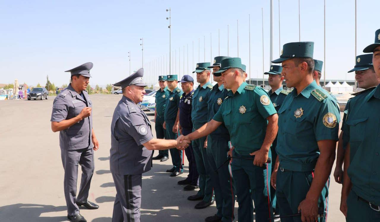 Ichki ishlar vaziri oʻrinbosari general-mayor Baxodir Mirzarahimov Samarqandda oʻrganishlar olib bormoqda