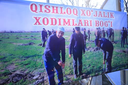 Vobkentda “Qishloq xoʻjaligi xodimlari bogʻi” barpo qilinmoqda