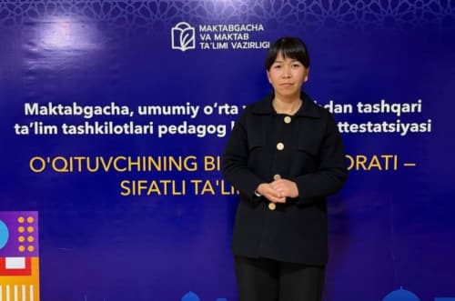 Jizzaxlik yosh o‘qituvchi attestatsiyada eng yuqori — 100 ball natijaga erishdi 