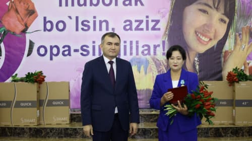 Вилоятимиз марказида Халқаро хотин-қизлар куни муносабати билан байрам дастури ташкил этилди