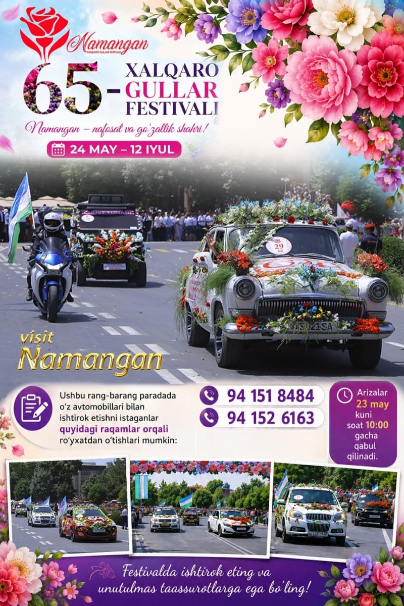 🌺 65-XALQARO GULLAR FESTIVALI