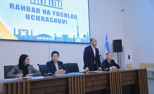 Kattaqo‘rg‘on shahrida yoshlar bilan uchrashuv o‘tkazilmoqda