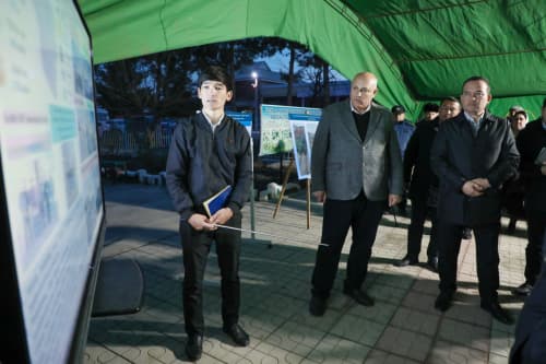 Denovda ham muhandis-arxitektor talabalarning ishlanmalari taqdimot qilindi