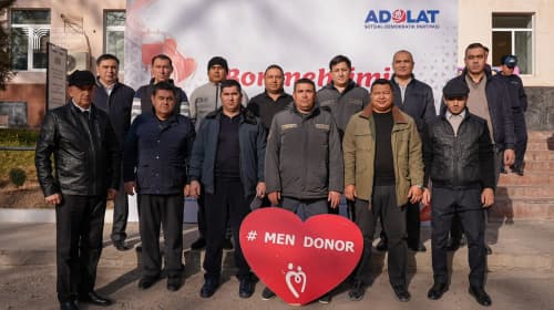 Transport vazirligi jamoasi xayriya donor aksiyasida ishtirok etdi