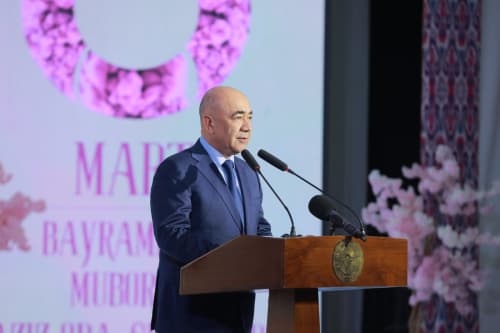 Toshkent viloyati hokimi Zoyir Mirzayevning 8 mart — Xalqaro xotin-qizlar kuni munosabati bilan o‘tkazilgan tantanali marosimdagi TABRIK SO‘ZI