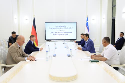 Вилоят ҳокими Хайрулло Бозоров Германиянинг “GLOTECH” компанияси директорлар кенгаши аъзоси Евгений Суперфинни қабул қилди