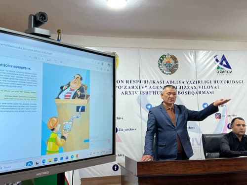 Жиззах вилоят архив иши ҳудудий бошқармасида коррупцияга қарши курашишга қаратилган "Ҳалоллик вакцинаси" мавзусида семинар ташкил этилди.
