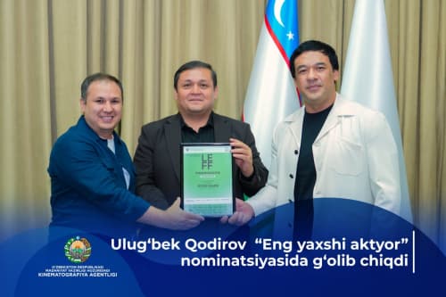 Ulug‘bek Qodirov xalqaro festivalda “Eng yaxshi erkak aktyor” nominatsiyasi g‘olibi bo’ldi