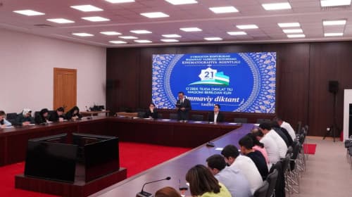  Kinematografiya agentligida “Ommaviy diktant” tadbiri o‘tkazildi