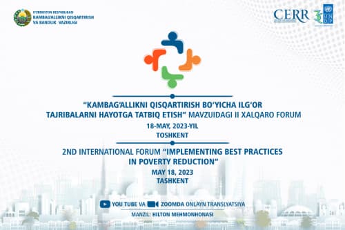 2nd International Forum on Combating Poverty to be held in Tashkent