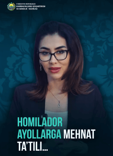 Homilador ayollar dekret oldidan mehnat ta’tiliga chiqishi mumkinmi? 