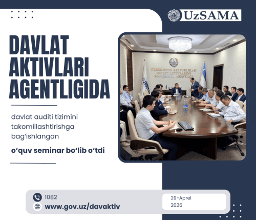 Davlat aktivlari agentligida davlat audit tizimini takomillashtirishga bag‘ishlangan seminar bo‘lib o‘tdi