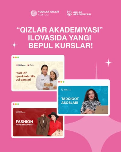 New Courses on the “Qizlar akademiyasi” App!