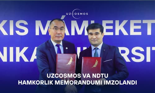 "O‘zbekkosmos" va NDTU o‘rtasida hamkorlik memorandumi imzolandi 