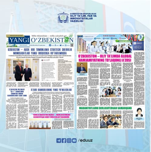 O‘zbekiston — oliy ta’limda global hamjamiyatning to‘laqonli a’zosi